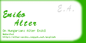 eniko alter business card